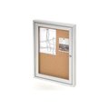 United Visual Products One-Door Outdoor Corkboard - 24inW x 36in UV402